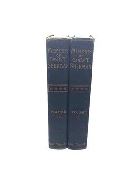 Personal Memoirs Of Gen. W.T. Sherman 2 Vol Set 4th Edition Hardcover Books 1892